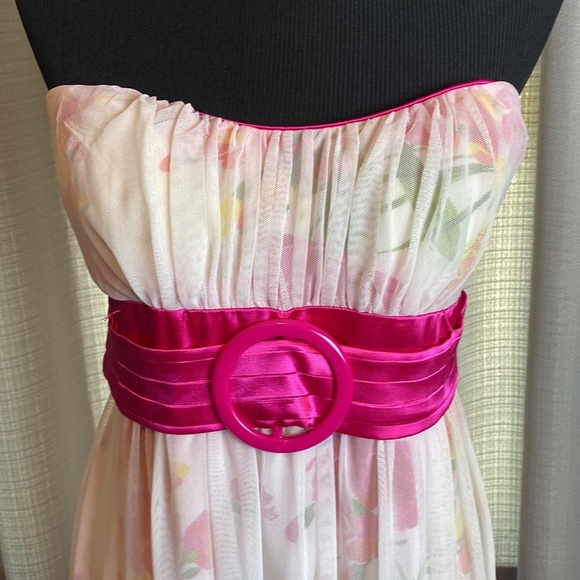 Dots Women’s Floral Strapless Summer Mini Dress  sz XL NWT - Picture 2 of 9